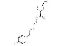 (1S*,3R*)-3-amino-N-{3-[(4-fluorobenzyl)thio]propyl}cyclopentanecarboxamide