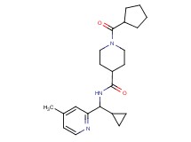 1-(cyclopentylcarbonyl)-N-[cyclopropyl(4-methyl-2-pyridinyl)methyl]-4-piperidinecarboxamide