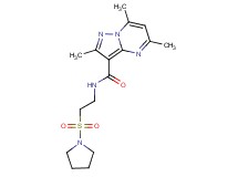 2,5,7-trimethyl-N-[2-(pyrrolidin-1-ylsulfonyl)ethyl]pyrazolo[1,5-a]pyrimidine-3-carboxamide