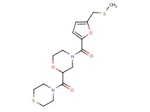 4-{5-[(methylthio)methyl]-2-furoyl}-2-(4-thiomorpholinylcarbonyl)morpholine