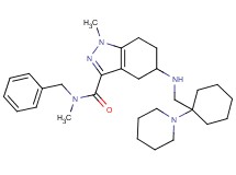 N-benzyl-N,1-dimethyl-5-({[1-(1-piperidinyl)cyclohexyl]methyl}amino)-4,5,6,7-tetrahydro-1H-indazole-3-carboxamide