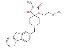 8-(9H-fluoren-2-ylmethyl)-1-(2-methoxyethyl)-3-methyl-1,3,8-triazaspiro[4.5]decane-2,4-dione
