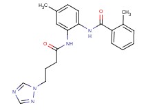 2-methyl-N-(4-methyl-2-{[4-(1H-1,2,4-triazol-1-yl)butanoyl]amino}phenyl)benzamide