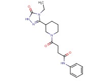 4-[3-(4-ethyl-5-oxo-4,5-dihydro-1H-1,2,4-triazol-3-yl)piperidin-1-yl]-4-oxo-N-phenylbutanamide