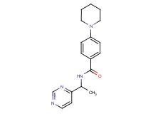 4-(1-piperidinyl)-N-[1-(4-pyrimidinyl)ethyl]benzamide