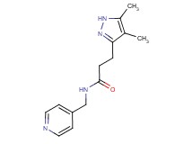 3-(4,5-dimethyl-1H-pyrazol-3-yl)-N-(pyridin-4-ylmethyl)propanamide