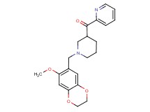 {1-[(7-methoxy-2,3-dihydro-1,4-benzodioxin-6-yl)methyl]piperidin-3-yl}(pyridin-2-yl)methanone