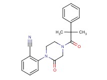 2-[4-(2-methyl-2-phenylpropanoyl)-2-oxo-1-piperazinyl]benzonitrile