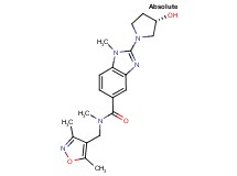 N-[(3,5-dimethyl-4-isoxazolyl)methyl]-2-[(3S)-3-hydroxy-1-pyrrolidinyl]-N,1-dimethyl-1H-benzimidazole-5-carboxamide