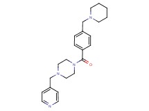 1-[4-(1-piperidinylmethyl)benzoyl]-4-(4-pyridinylmethyl)piperazine