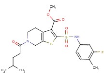 methyl 2-{[(3-fluoro-4-methylphenyl)amino]sulfonyl}-6-(4-methylpentanoyl)-4,5,6,7-tetrahydrothieno[2,3-c]pyridine-3-carboxylate