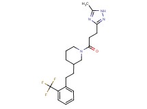 1-[3-(5-methyl-1H-1,2,4-triazol-3-yl)propanoyl]-3-{2-[2-(trifluoromethyl)phenyl]ethyl}piperidine