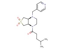 (4aS*,7aR*)-1-(4-methylpentanoyl)-4-(4-pyridinylmethyl)octahydrothieno[3,4-b]pyrazine 6,6-dioxide
