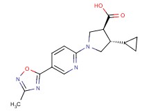 (3S*,4S*)-4-cyclopropyl-1-[5-(3-methyl-1,2,4-oxadiazol-5-yl)pyridin-2-yl]pyrrolidine-3-carboxylic acid