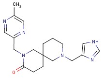 8-(1H-imidazol-4-ylmethyl)-2-[(5-methyl-2-pyrazinyl)methyl]-2,8-diazaspiro[5.5]undecan-3-one