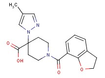 1-(2,3-dihydro-1-benzofuran-7-ylcarbonyl)-4-(4-methyl-1H-pyrazol-1-yl)piperidine-4-carboxylic acid