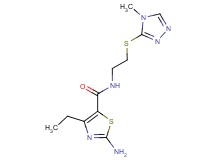 2-amino-4-ethyl-N-{2-[(4-methyl-4H-1,2,4-triazol-3-yl)thio]ethyl}-1,3-thiazole-5-carboxamide