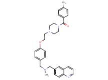 N-methyl-1-(4-{2-[4-(4-methylbenzoyl)-1-piperazinyl]ethoxy}phenyl)-N-(6-quinolinylmethyl)methanamine