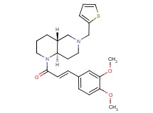 (4aR*,8aR*)-1-[(2E)-3-(3,4-dimethoxyphenyl)-2-propenoyl]-6-(2-thienylmethyl)decahydro-1,6-naphthyridine