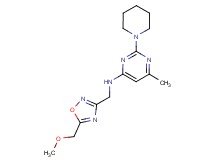 N-{[5-(methoxymethyl)-1,2,4-oxadiazol-3-yl]methyl}-6-methyl-2-piperidin-1-ylpyrimidin-4-amine