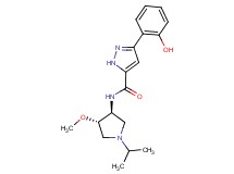 3-(2-hydroxyphenyl)-N-[(3S*,4S*)-1-isopropyl-4-methoxy-3-pyrrolidinyl]-1H-pyrazole-5-carboxamide