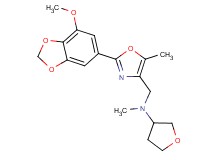 N-{[2-(7-methoxy-1,3-benzodioxol-5-yl)-5-methyl-1,3-oxazol-4-yl]methyl}-N-methyltetrahydro-3-furanamine