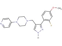 1-{[3-(2-fluoro-4-methoxyphenyl)-1H-pyrazol-4-yl]methyl}-4-(4-pyridinyl)piperazine