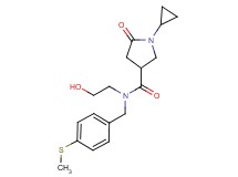 1-cyclopropyl-N-(2-hydroxyethyl)-N-[4-(methylthio)benzyl]-5-oxo-3-pyrrolidinecarboxamide