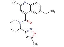 6-ethyl-2-methyl-4-{[2-(5-methyl-3-isoxazolyl)-1-piperidinyl]carbonyl}quinoline