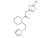 1-[(2-methyl-1,3-thiazol-4-yl)acetyl]-2-[2-(1H-pyrazol-1-yl)ethyl]piperidine