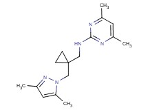 N-({1-[(3,5-dimethyl-1H-pyrazol-1-yl)methyl]cyclopropyl}methyl)-4,6-dimethylpyrimidin-2-amine