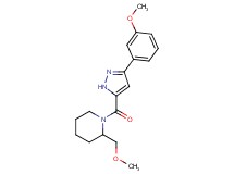 2-(methoxymethyl)-1-{[3-(3-methoxyphenyl)-1H-pyrazol-5-yl]carbonyl}piperidine