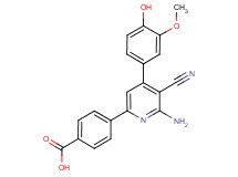 4-[6-amino-5-cyano-4-(4-hydroxy-3-methoxyphenyl)pyridin-2-yl]benzoic acid