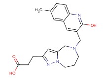 3-{5-[(2-hydroxy-6-methyl-3-quinolinyl)methyl]-5,6,7,8-tetrahydro-4H-pyrazolo[1,5-a][1,4]diazepin-2-yl}propanoic acid