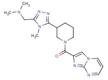 ({5-[1-(imidazo[1,2-a]pyrimidin-2-ylcarbonyl)piperidin-3-yl]-4-methyl-4H-1,2,4-triazol-3-yl}methyl)dimethylamine