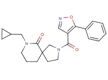 7-(cyclopropylmethyl)-2-[(5-phenylisoxazol-4-yl)carbonyl]-2,7-diazaspiro[4.5]decan-6-one