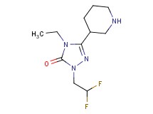2-(2,2-difluoroethyl)-4-ethyl-5-(3-piperidinyl)-2,4-dihydro-3H-1,2,4-triazol-3-one hydrochloride
