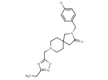 2-(4-chlorobenzyl)-8-[(3-ethyl-1,2,4-oxadiazol-5-yl)methyl]-2,8-diazaspiro[4.5]decan-3-one