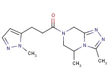 3,5-dimethyl-7-[3-(1-methyl-1H-pyrazol-5-yl)propanoyl]-5,6,7,8-tetrahydro[1,2,4]triazolo[4,3-a]pyrazine