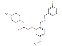 1-(2-{[(3-fluorobenzyl)amino]methyl}-5-methoxyphenoxy)-3-(4-methyl-1-piperazinyl)-2-propanol