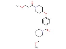 3-(methoxymethyl)-1-(4-{[1-(3-methoxypropanoyl)-4-piperidinyl]oxy}benzoyl)piperidine