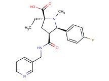 (2S*,4S*,5R*)-2-ethyl-5-(4-fluorophenyl)-1-methyl-4-{[(pyridin-3-ylmethyl)amino]carbonyl}pyrrolidine-2-carboxylic acid