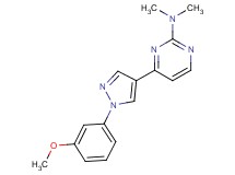 4-[1-(3-methoxyphenyl)-1H-pyrazol-4-yl]-N,N-dimethylpyrimidin-2-amine