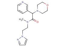 N-methyl-2-morpholin-4-yl-N-[2-(1H-pyrazol-1-yl)ethyl]-2-pyridin-3-ylacetamide