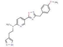 5-[3-(4-methoxybenzyl)-1,2,4-oxadiazol-5-yl]-N-methyl-N-[2-(1H-pyrazol-4-yl)ethyl]-2-pyridinamine