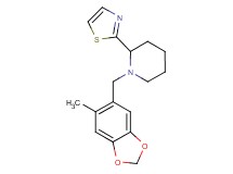 1-[(6-methyl-1,3-benzodioxol-5-yl)methyl]-2-(1,3-thiazol-2-yl)piperidine