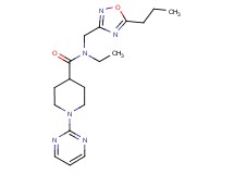 N-ethyl-N-[(5-propyl-1,2,4-oxadiazol-3-yl)methyl]-1-pyrimidin-2-ylpiperidine-4-carboxamide