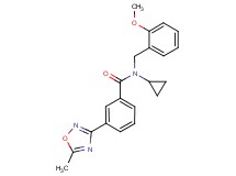 N-cyclopropyl-N-(2-methoxybenzyl)-3-(5-methyl-1,2,4-oxadiazol-3-yl)benzamide