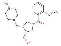 {(3R*,4R*)-4-[(4-methylpiperazin-1-yl)methyl]-1-[2-(methylthio)benzoyl]pyrrolidin-3-yl}methanol