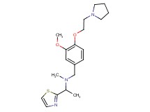 N-[3-methoxy-4-(2-pyrrolidin-1-ylethoxy)benzyl]-N-methyl-1-(1,3-thiazol-2-yl)ethanamine